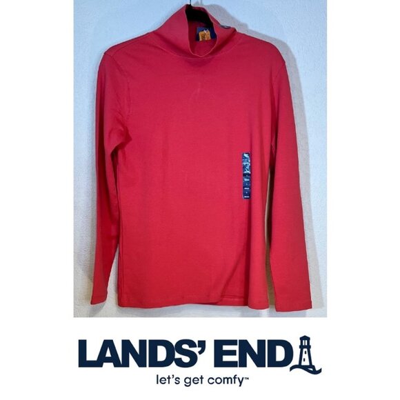 Lands' End Tops - NWT Lands' End Red Claret Misses Size S 6-8 100% Cotton Turtleneck